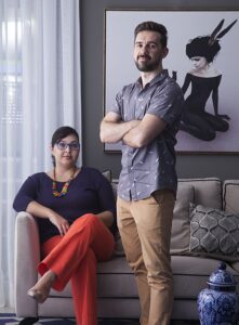 os arquitetos Erika Mello e Renato Andrade