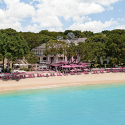 vista do mar para o resort Sandy Lane